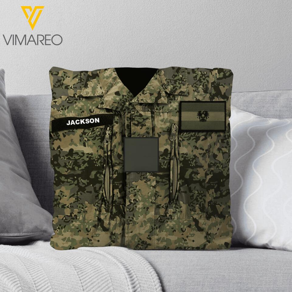 PERSONALIZED AUSTRIA VETERAN CAMO PILLOW MTDT2303