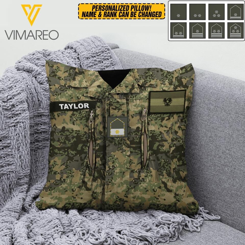 PERSONALIZED AUSTRIA VETERAN CAMO PILLOW MTDT2303