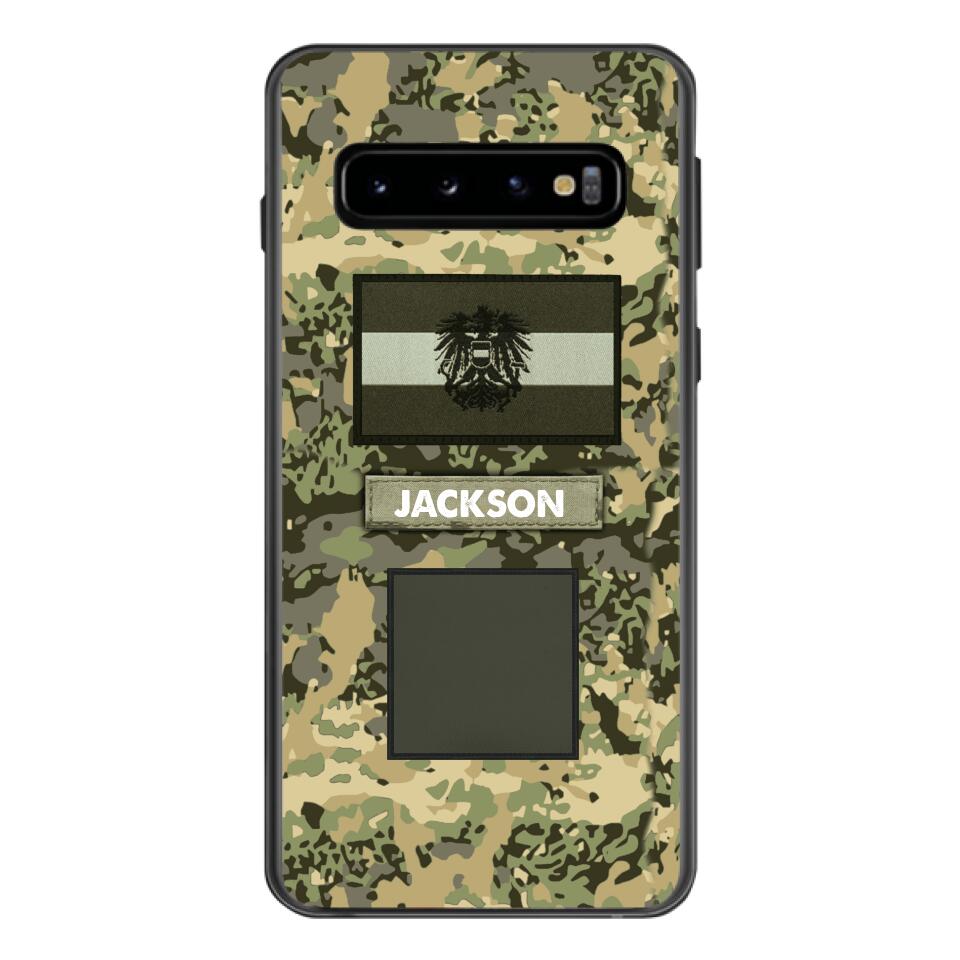 PERSONALIZED AUSTRIA ARMY VETERAN CAMO PHONECASE MTTQ2303