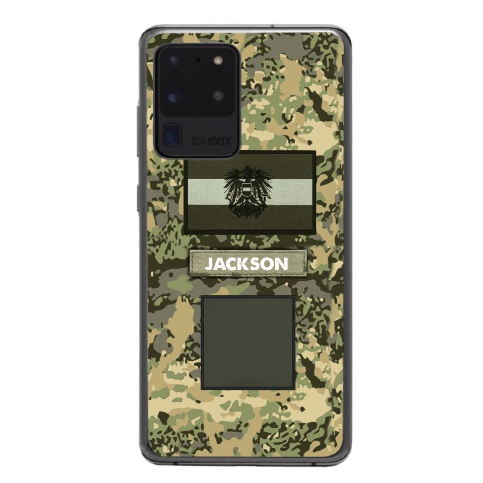PERSONALIZED AUSTRIA ARMY VETERAN CAMO PHONECASE MTTQ2303