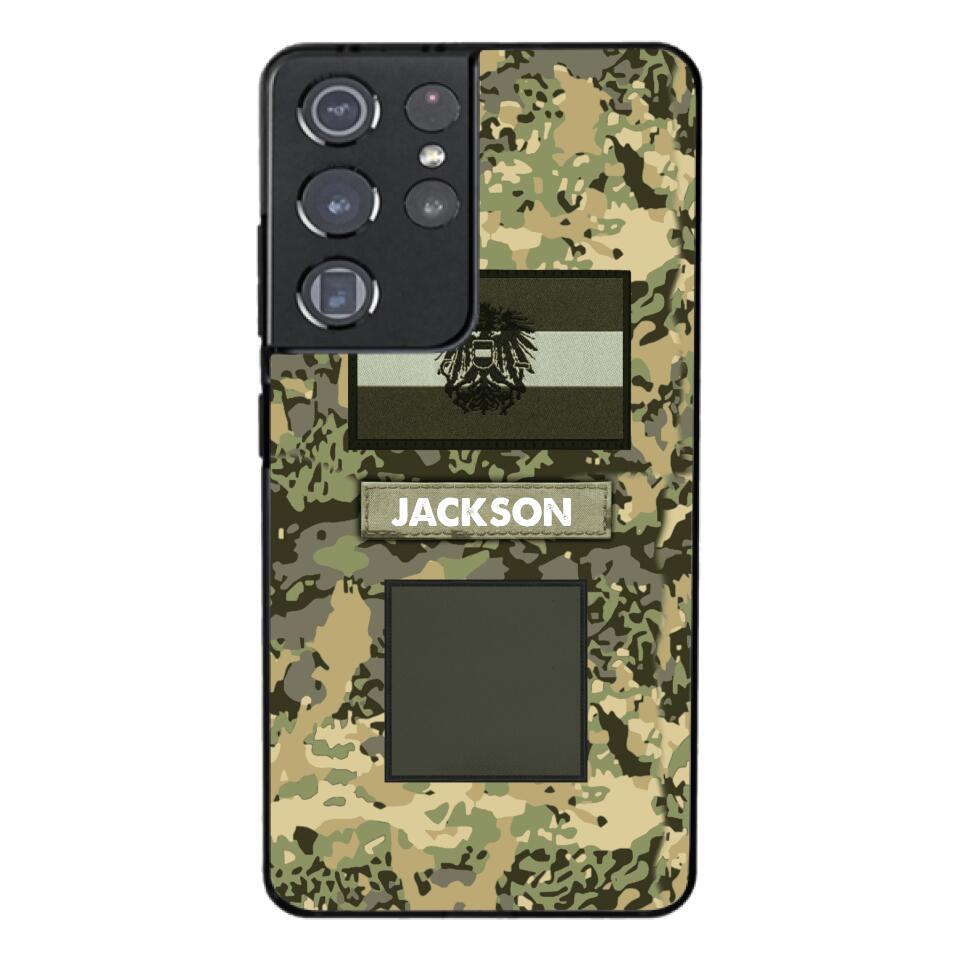 PERSONALIZED AUSTRIA ARMY VETERAN CAMO PHONECASE MTTQ2303