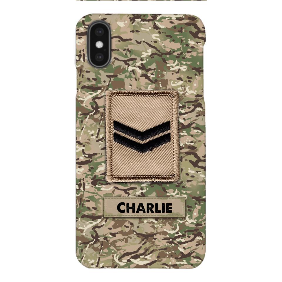 Personalized British Army Camo Phone Case Printed 22MAR-HC23