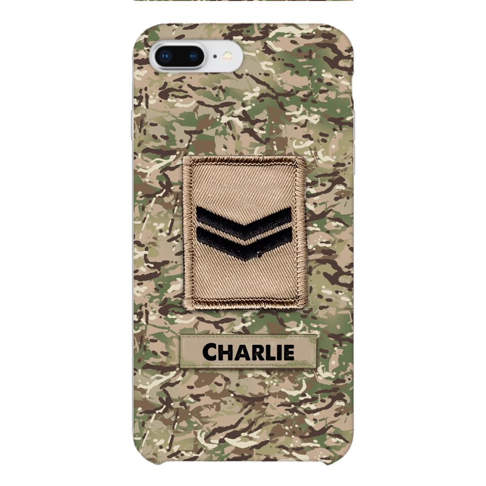 Personalized British Army Camo Phone Case Printed 22MAR-HC23