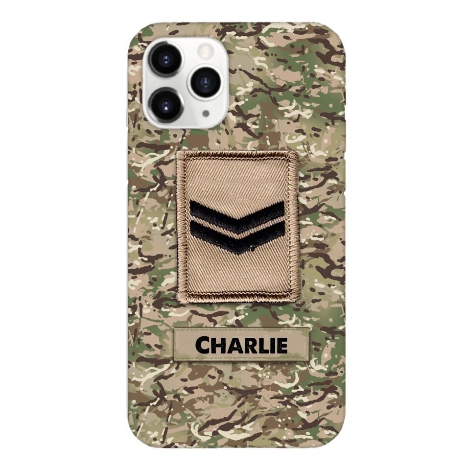 Personalized British Army Camo Phone Case Printed 22MAR-HC23