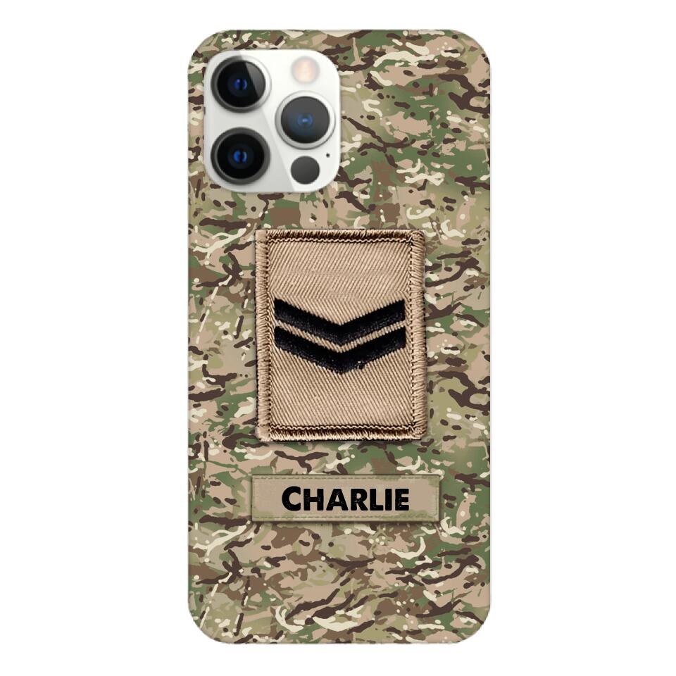 Personalized British Army Camo Phone Case Printed 22MAR-HC23