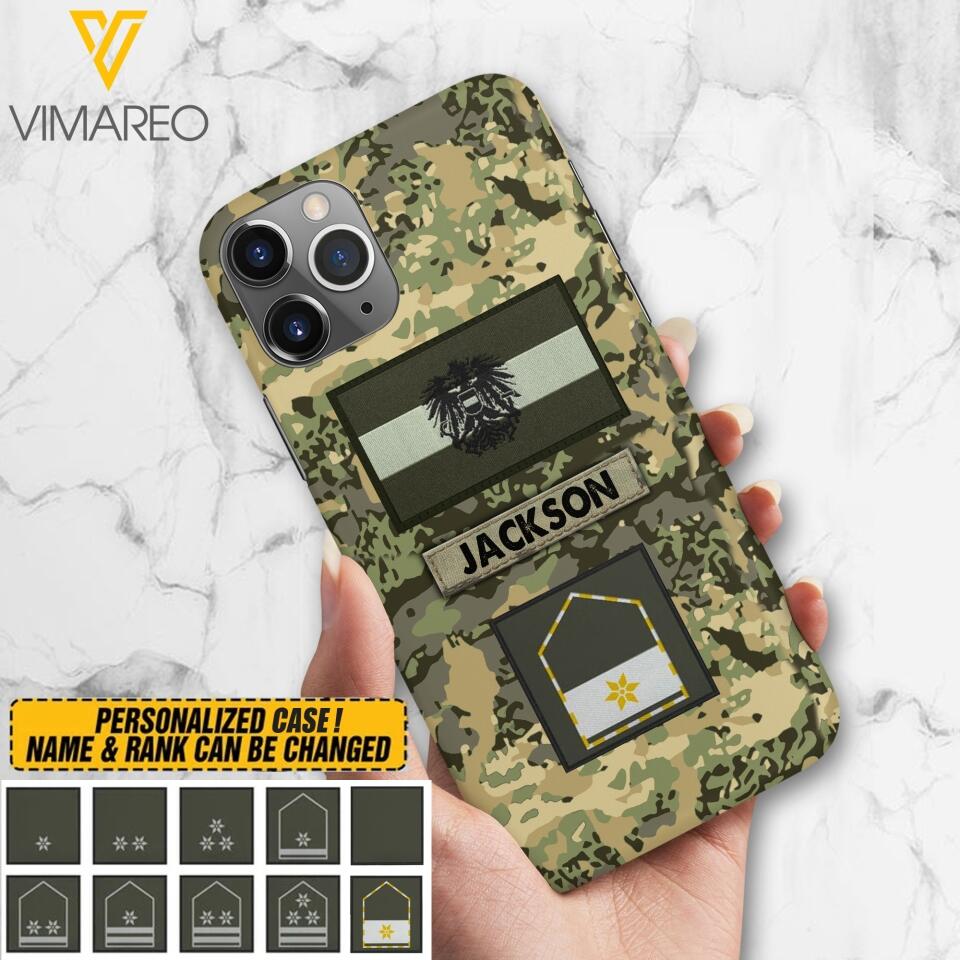 PERSONALIZED AUSTRIA ARMY VETERAN CAMO PHONECASE MTTQ2303