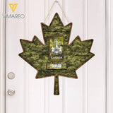 PERSONALIZED CANADIAN ARMY VETERAN RANK CAMO WOOD SIGN MTVQ2303
