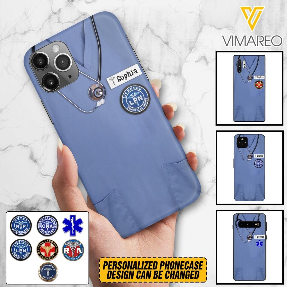 Personalized Nurse Phone Case Printed 22MAR-MQ23