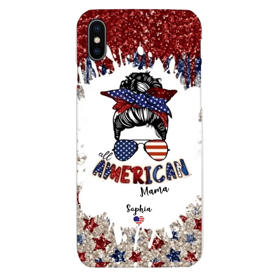 PERSONALIZED AMERICAN MAMA KID NAME PHONECASE T3Q