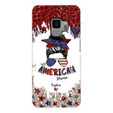 PERSONALIZED AMERICAN MAMA KID NAME PHONECASE T3Q