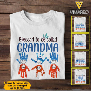 Personalized Blessed To be Called Grandma Tshirt Printed 22MAR-LN23