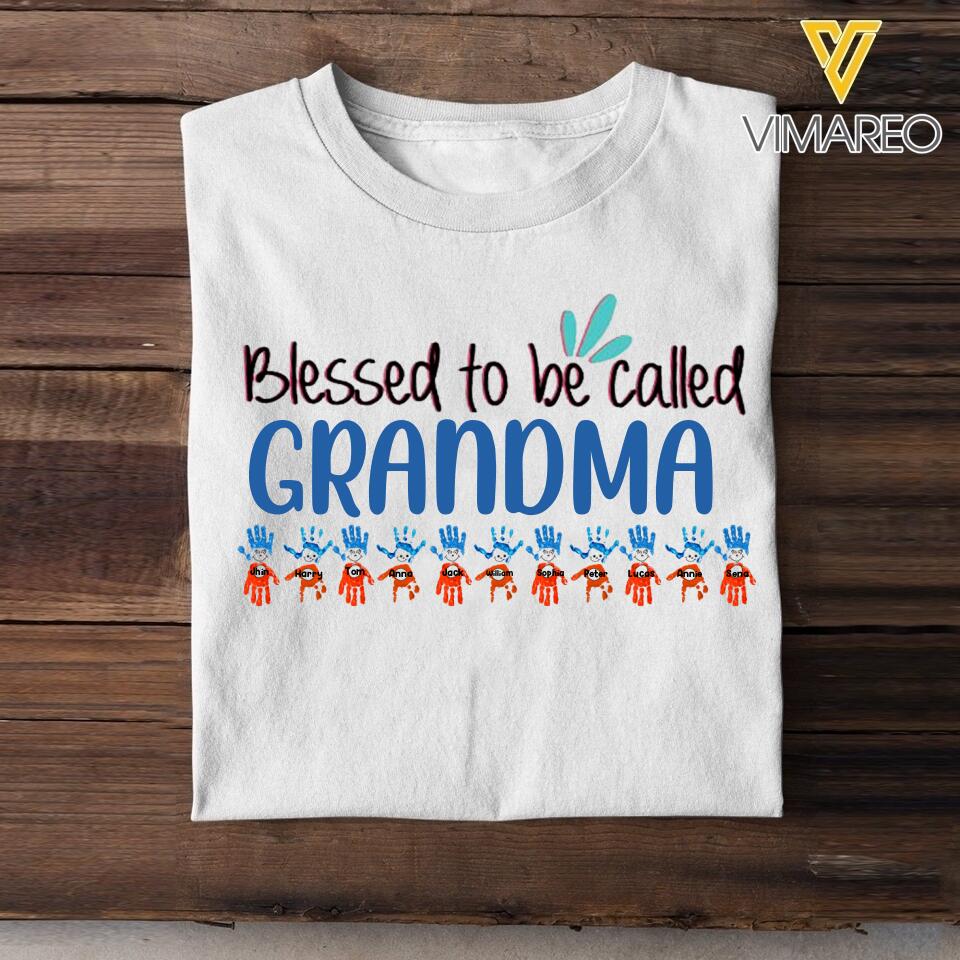 Personalized Blessed To be Called Grandma Tshirt Printed 22MAR-LN23