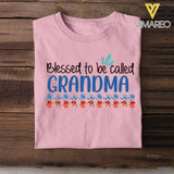Personalized Blessed To be Called Grandma Tshirt Printed 22MAR-LN23
