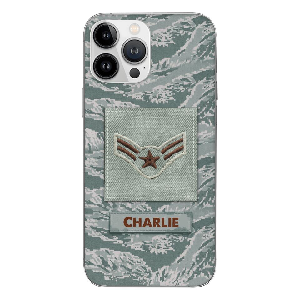 Personalized U.S Airforce Camo Phone Case Printed 22MAR-HC23