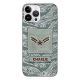 Personalized U.S Airforce Camo Phone Case Printed 22MAR-HC23
