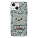 Personalized U.S Airforce Camo Phone Case Printed 22MAR-HC23
