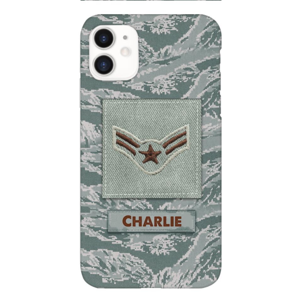 Personalized U.S Airforce Camo Phone Case Printed 22MAR-HC23