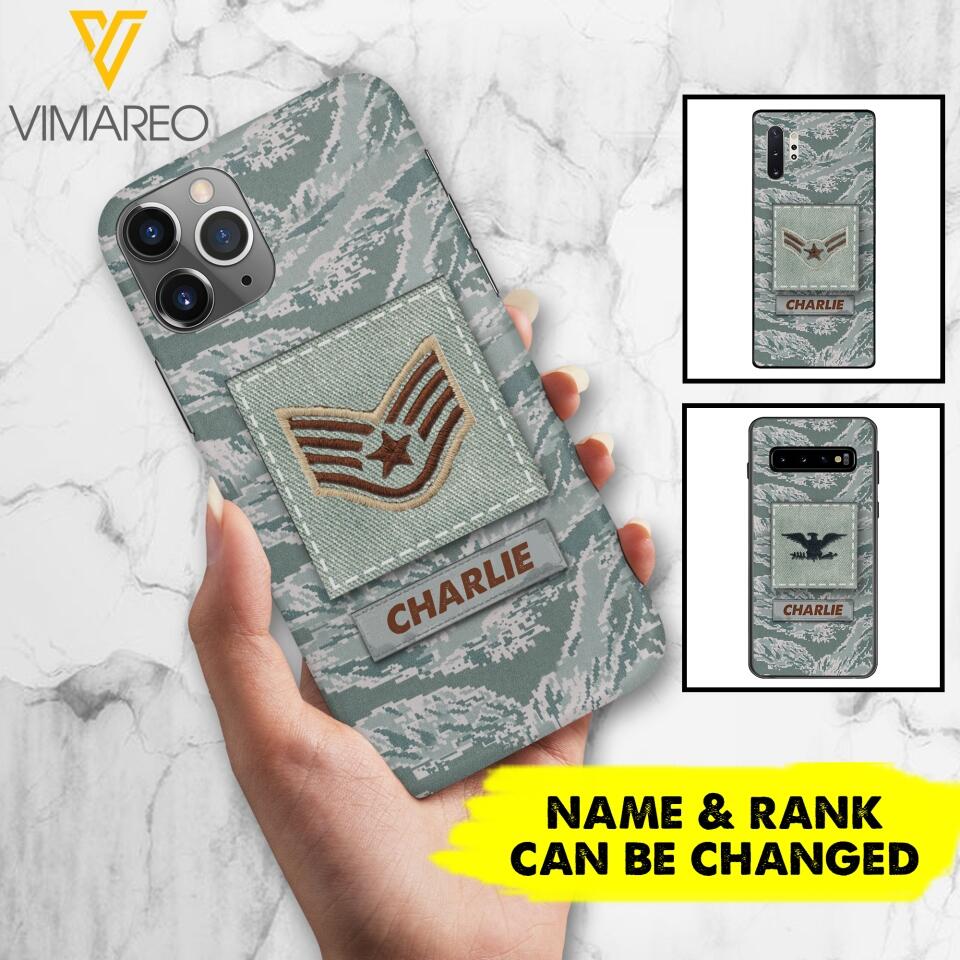 Personalized U.S Airforce Camo Phone Case Printed 22MAR-HC23