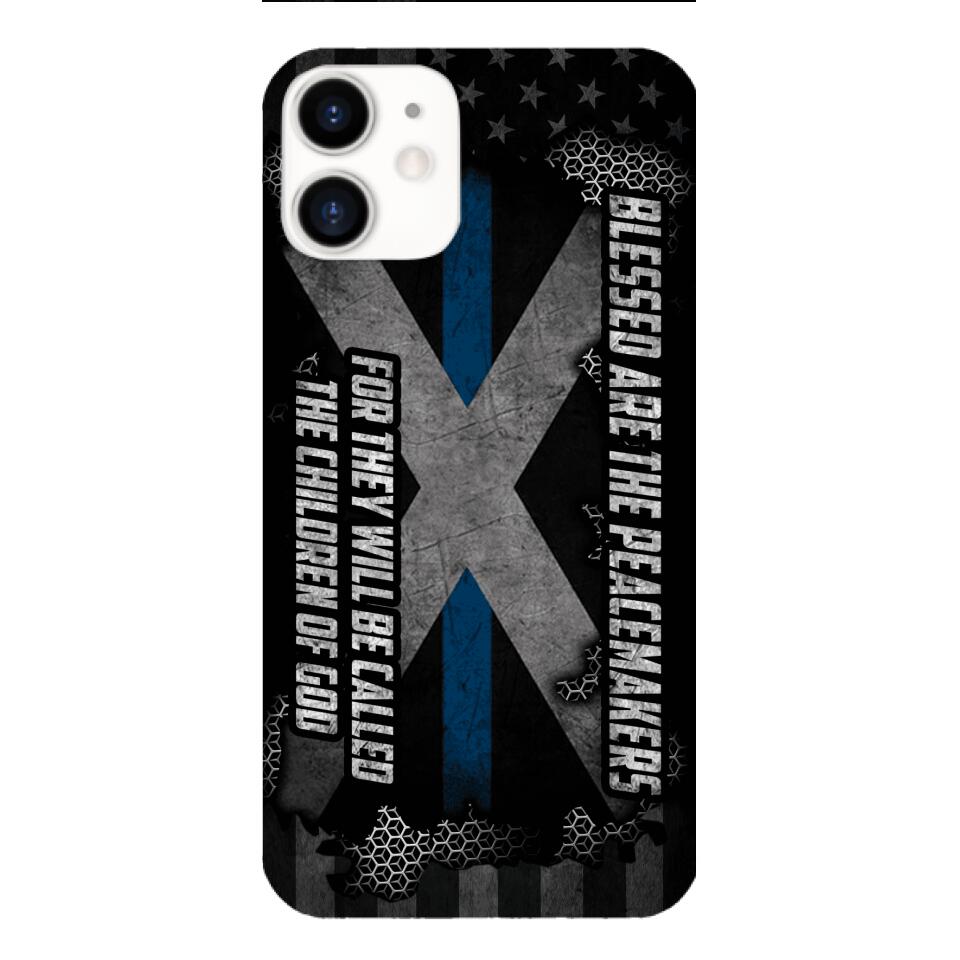 PERSONALIZED BLESSED ARE THE PEACE MAKERS UNITED STATES PHONCASE QTVQ2303