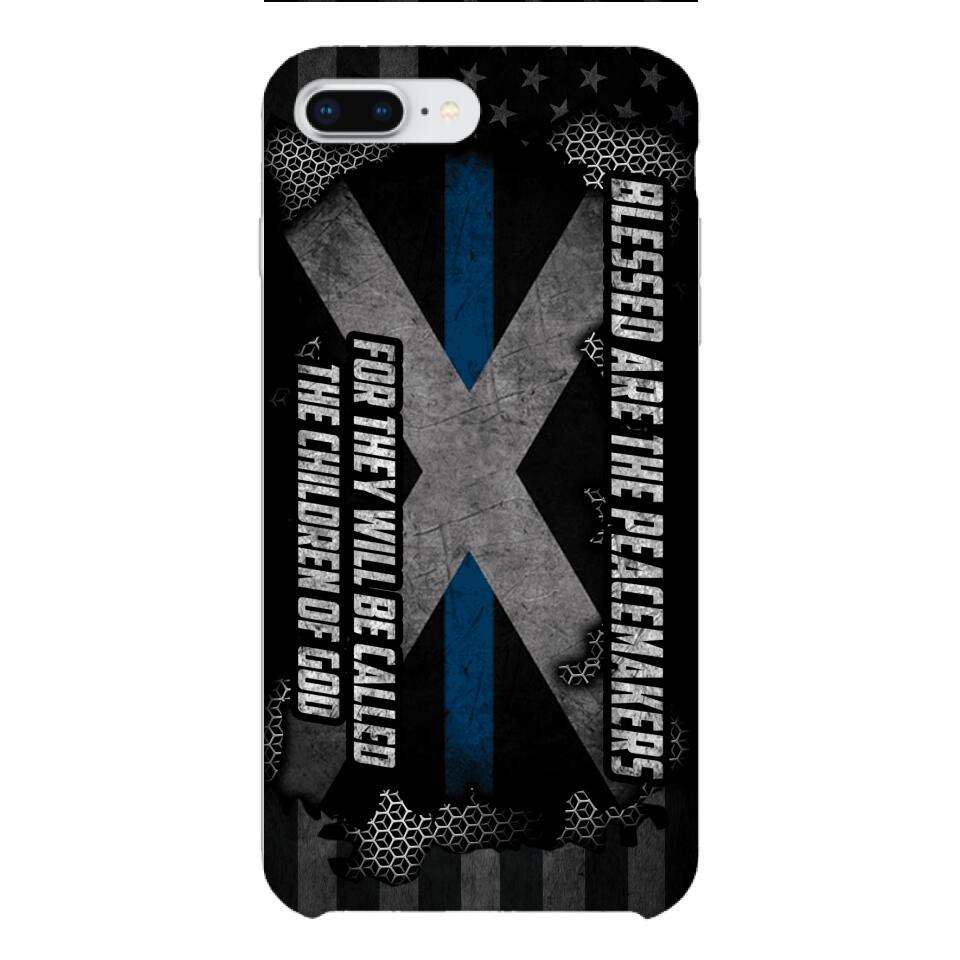 PERSONALIZED BLESSED ARE THE PEACE MAKERS UNITED STATES PHONCASE QTVQ2303