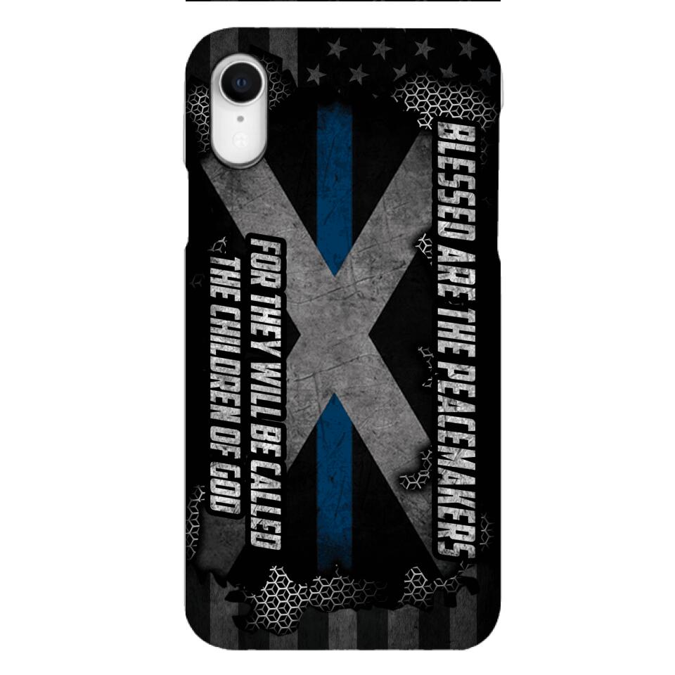 PERSONALIZED BLESSED ARE THE PEACE MAKERS UNITED STATES PHONCASE QTVQ2303