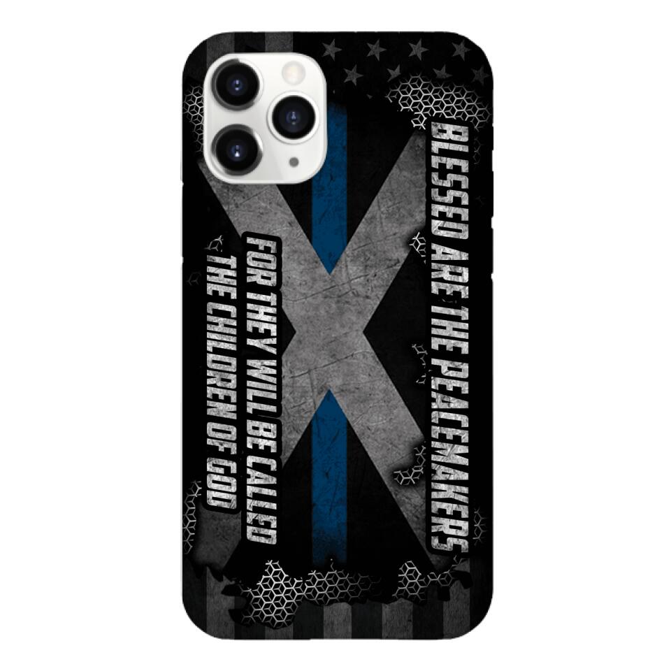PERSONALIZED BLESSED ARE THE PEACE MAKERS UNITED STATES PHONCASE QTVQ2303
