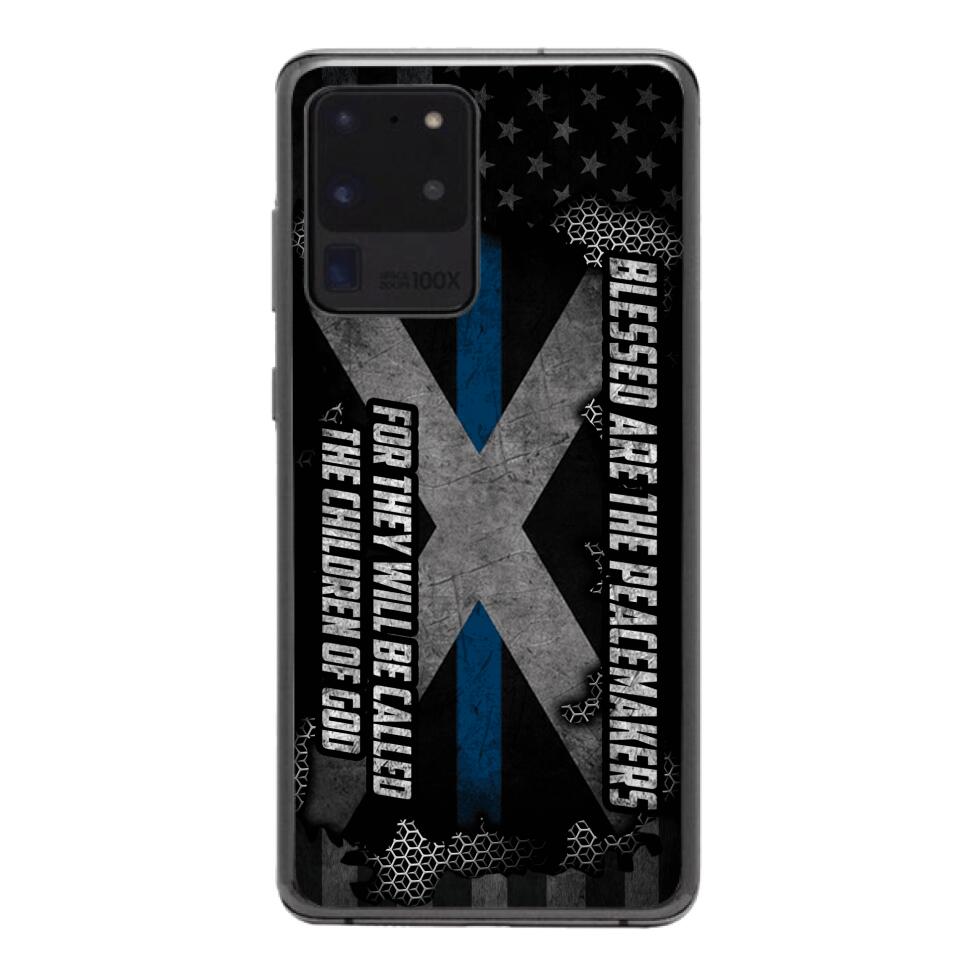 PERSONALIZED BLESSED ARE THE PEACE MAKERS UNITED STATES PHONCASE QTVQ2303