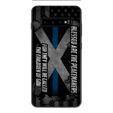 PERSONALIZED BLESSED ARE THE PEACE MAKERS UNITED STATES PHONCASE QTVQ2303