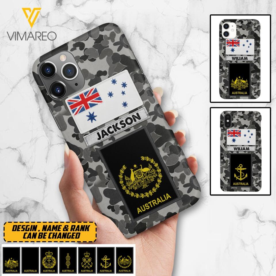 Personalized Australian Navy Camo Phone Case Printed 22MAR-LN24