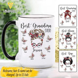 Personalized Best Grandma Ever White Mug Printed 22MAR-DT24