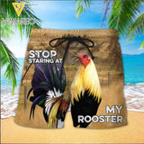 PERSONALIZED STOP STARING AT MY ROOSTER SHORTS QTDT2503