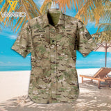 Personalized U.S Soldier Camo Hawaii Shirt Printed 22MAR-DT25