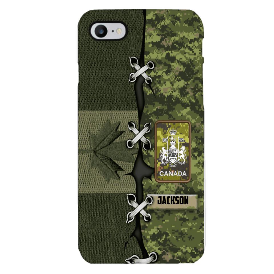 Personalized Canadian Soldier Camo Phone Case Printed V3Q 2503