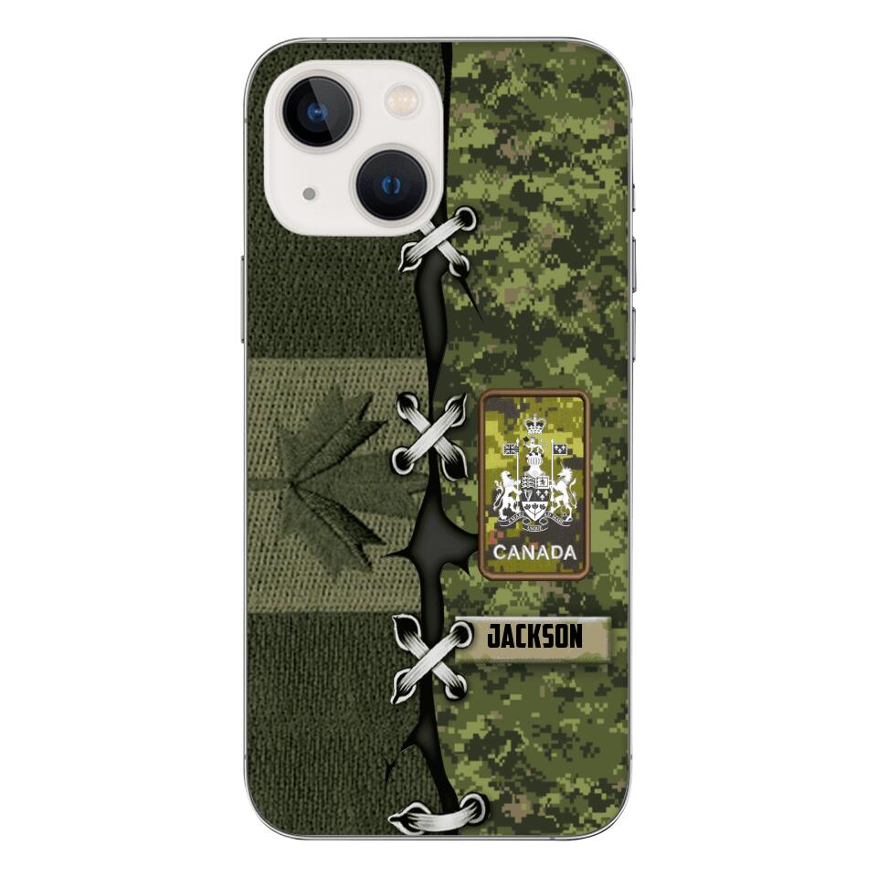 Personalized Canadian Soldier Camo Phone Case Printed V3Q 2503