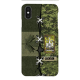 Personalized Canadian Soldier Camo Phone Case Printed V3Q 2503