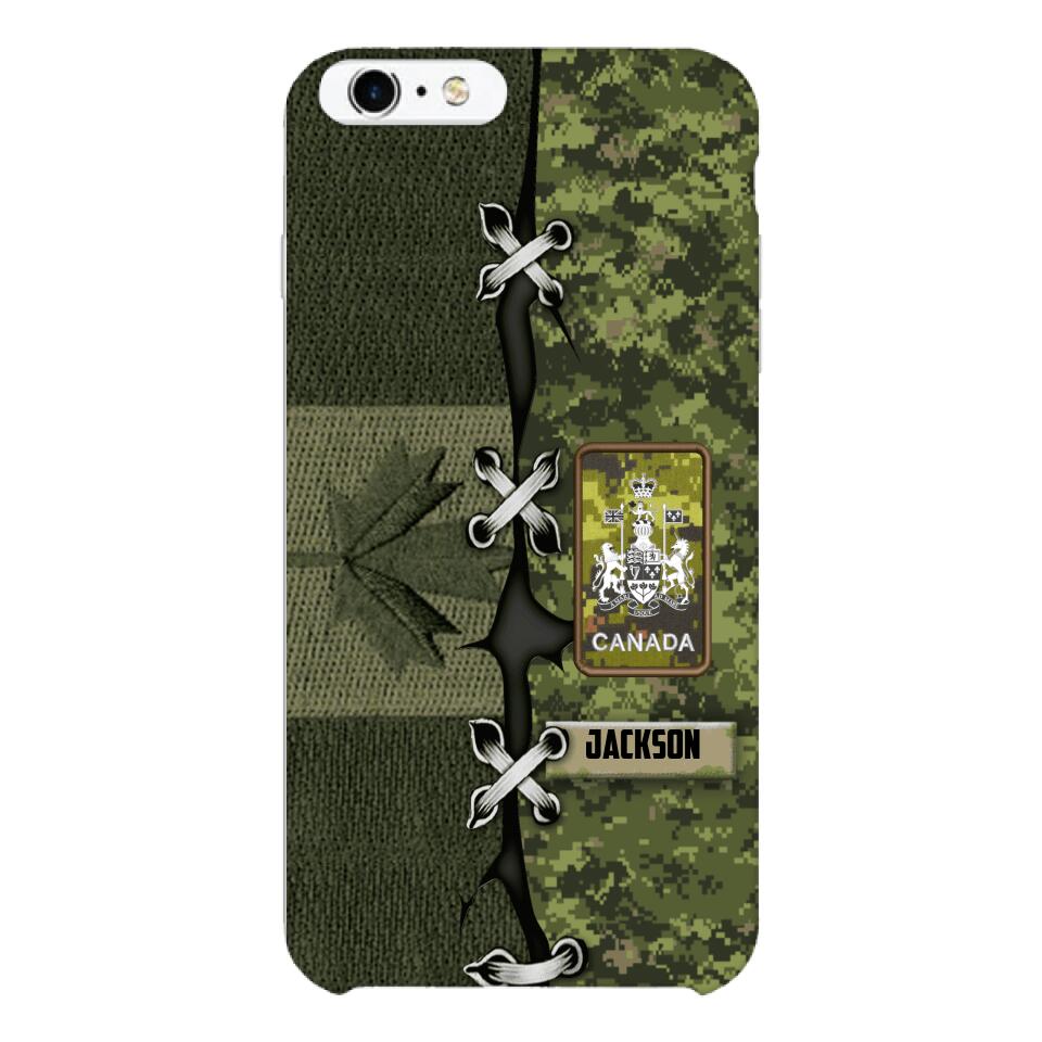 Personalized Canadian Soldier Camo Phone Case Printed V3Q 2503