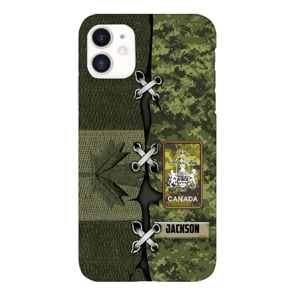 Personalized Canadian Soldier Camo Phone Case Printed V3Q 2503