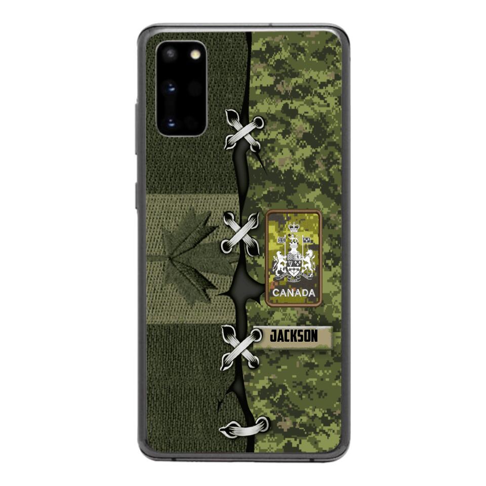 Personalized Canadian Soldier Camo Phone Case Printed V3Q 2503