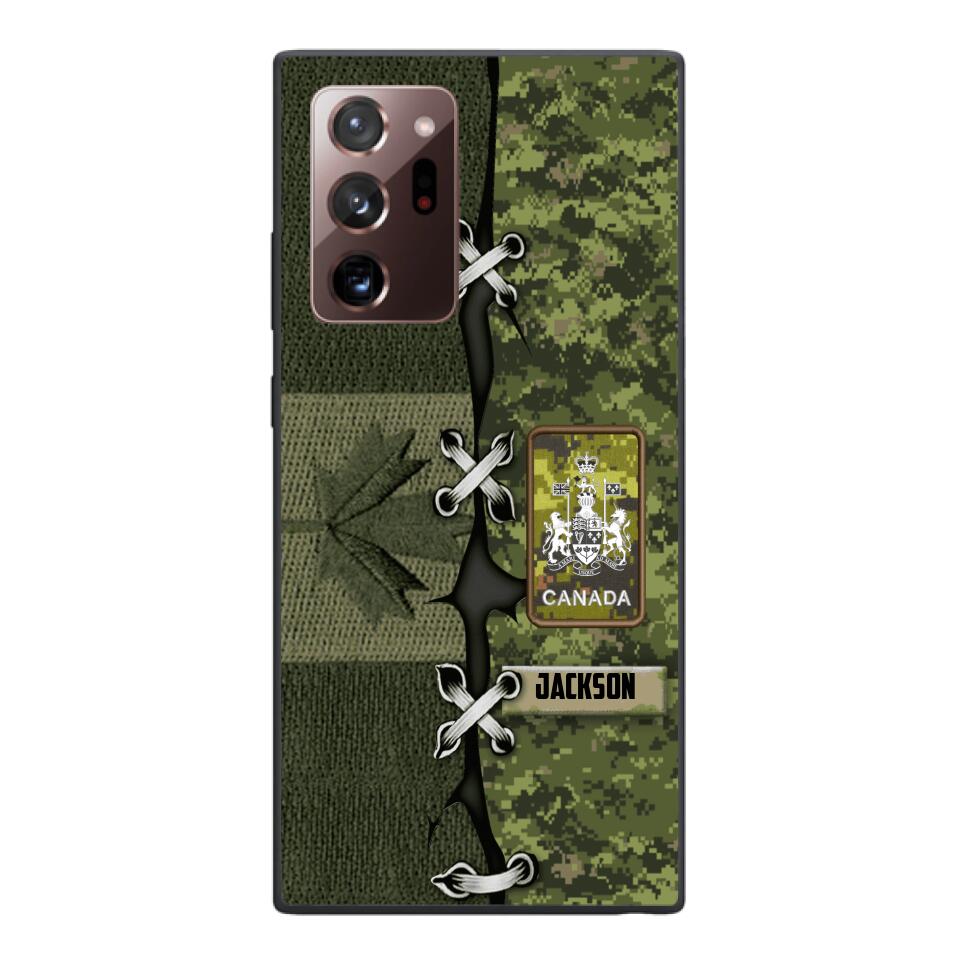 Personalized Canadian Soldier Camo Phone Case Printed V3Q 2503
