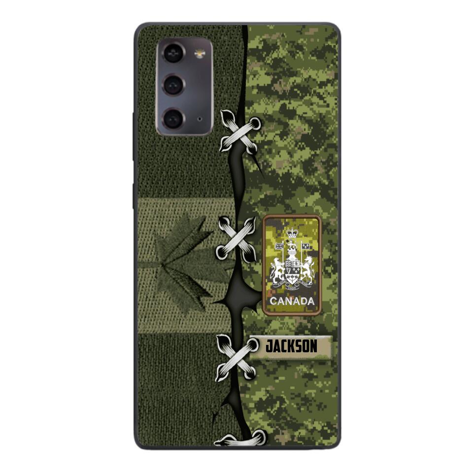 Personalized Canadian Soldier Camo Phone Case Printed V3Q 2503