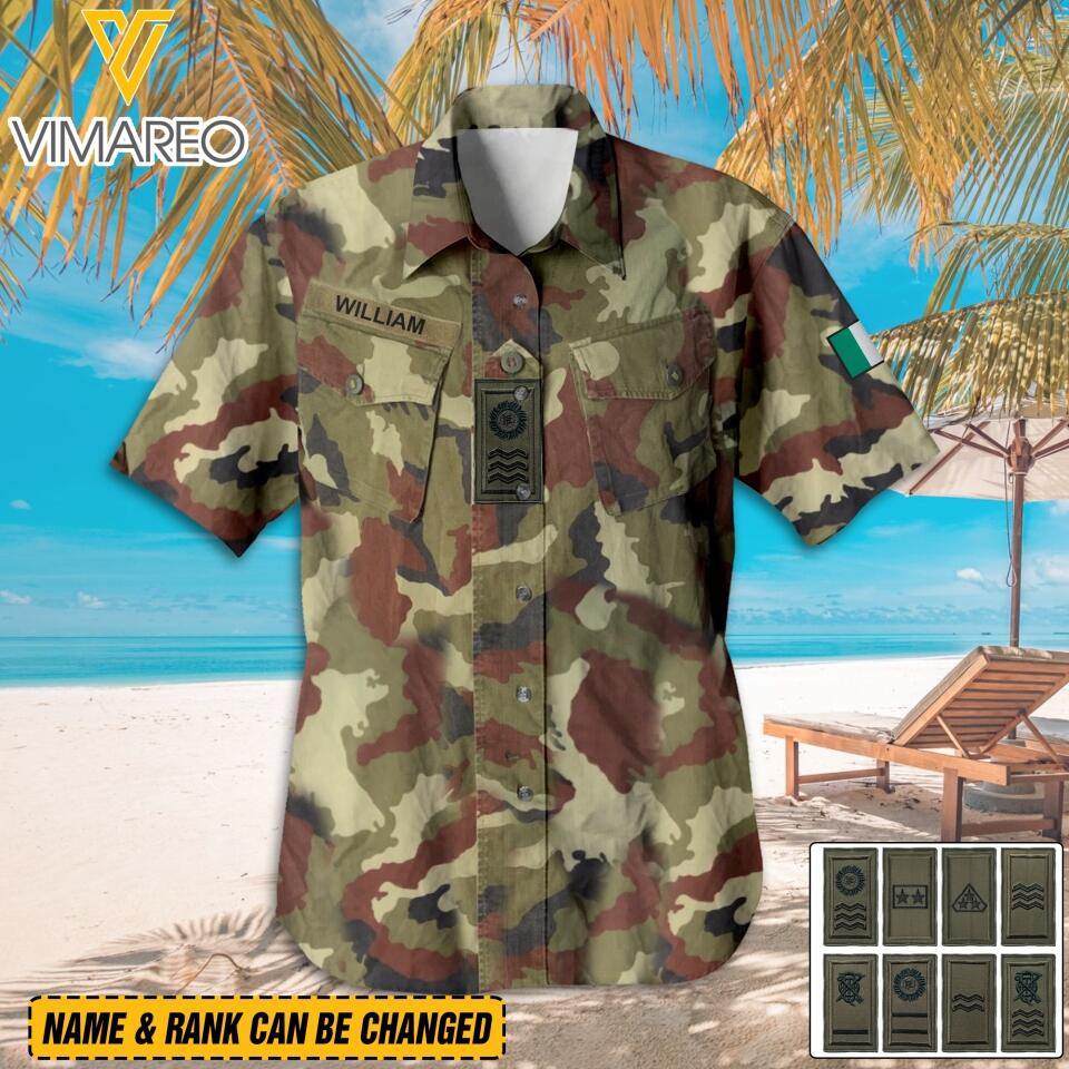 Personalized Irish Army Camo Hawaii Shirt Printed 22MAR-DT25