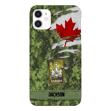 Personalized Canadian soldier camo rank Phone Case M3Q 2503