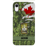 Personalized Canadian soldier camo rank Phone Case M3Q 2503