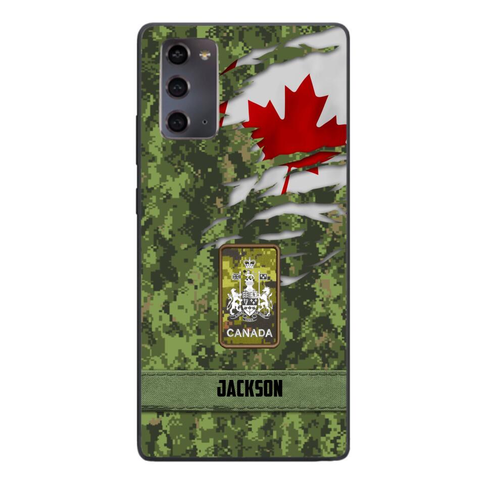 Personalized Canadian soldier camo rank Phone Case M3Q 2503