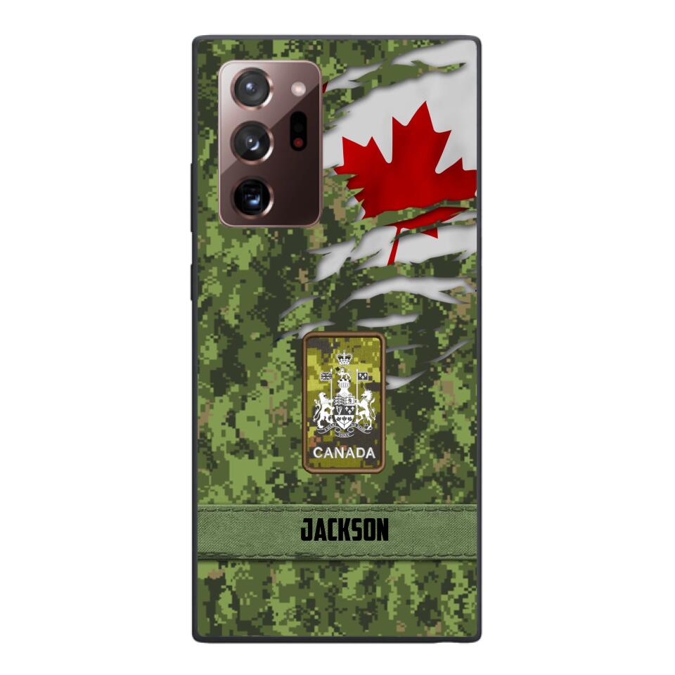 Personalized Canadian soldier camo rank Phone Case M3Q 2503