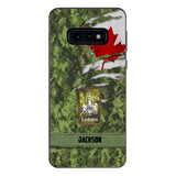 Personalized Canadian soldier camo rank Phone Case M3Q 2503