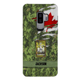 Personalized Canadian soldier camo rank Phone Case M3Q 2503