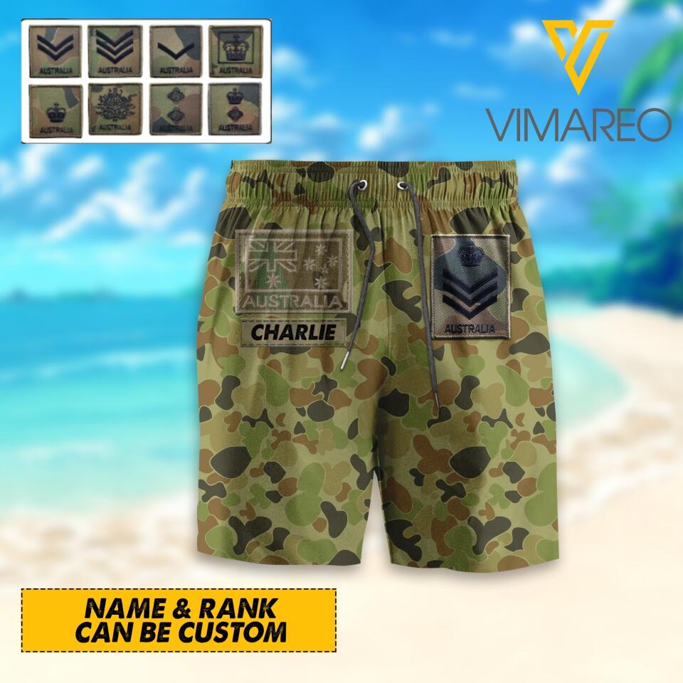 PERSONALIZED AUSTRALIA ARMY CAMO SHORTS QTHC2503