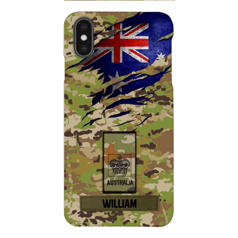 Personalized Australian soldier camo rank Phone Case 3T 2503