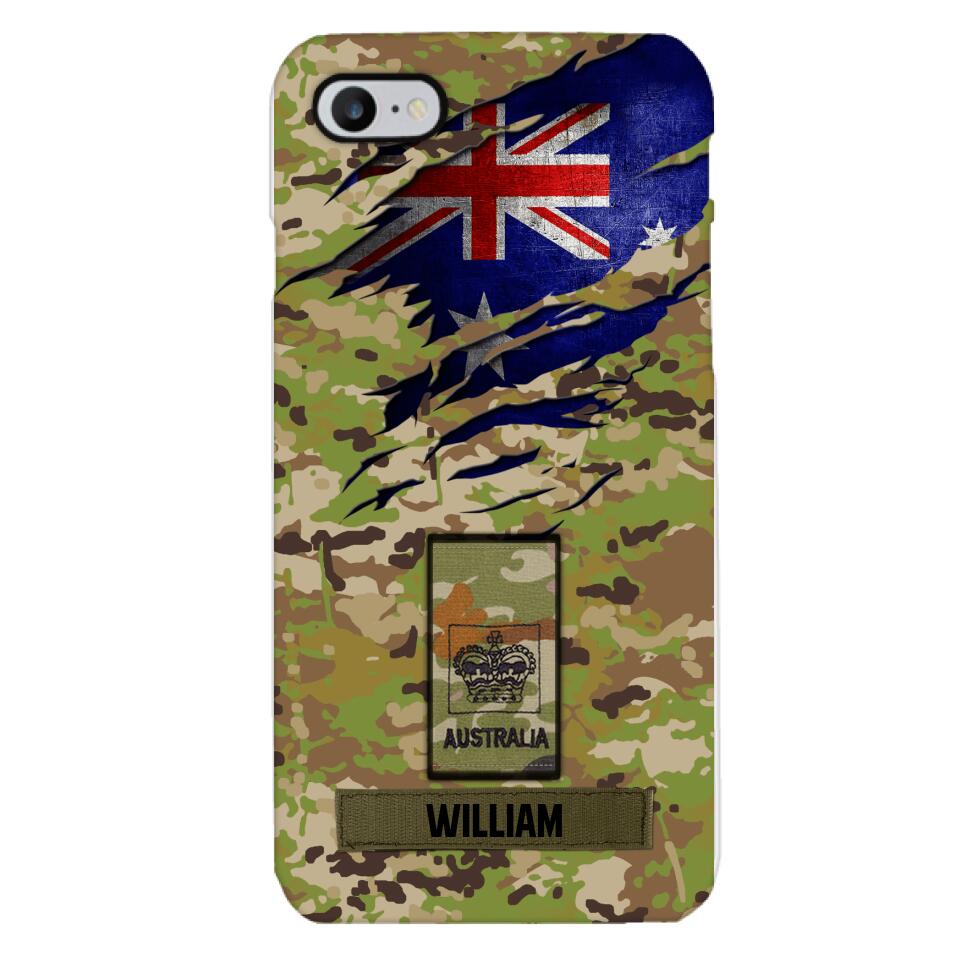 Personalized Australian soldier camo rank Phone Case 3T 2503